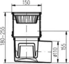Scarico per cortile Griglia in ghisa 150x150 mm Scarico per Anteprima dell’immagine prodotto 2