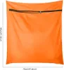 An orange laundry bag with a zipper is shown against a white background. Dimensions are indicated on the left and bottom edges. Produktbild-Vorschau