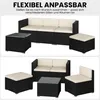 Yaheetech 5er Gartenmöbel Set Balkonmöbel aus Polyrattan Produktbild-Vorschau 4