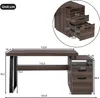 Nowoczesne biurko Sweiko 135 x 54 cm w minimalistycznym Podgląd zdjęcia produktu 6