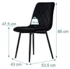 Relaxdays Esszimmerstuhl, 4er Set, Samt, Metallbeine, 120 Produktbild-Vorschau 4