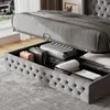 MODFU Lit Coffre 140x200 cm - Lit Double Adulte avec Espace Voir les images du produit 6
