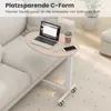 COSTWAY Mobiler Stehschreibtisch, höhenverstellbarer Produktbild-Vorschau 5