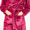 Damen Herren Bademantel Warm Plüsch mit Kapuze Geschenk Produktbild-Vorschau 5