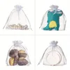 100 Stück organzasäckchen, Weiß, Organza säckchen für Produktbild-Vorschau 2