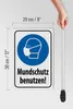 Holzschild Hinweis 20x30cm Mundschutz benutzen Maske Produktbild-Vorschau 6