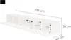 Meuble TV Suspendu Blanc Brillant 270x35x40 cm 3 Modules Voir les images du produit 3