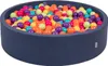 A dark blue ball pit filled with colorful plastic balls. Produktbild-Vorschau