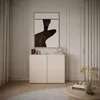 A modern living room with a sideboard, artwork, and coffee table. Anteprima dell’immagine prodotto