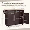 COSTWAY Wózek kuchenny na kółkach, wózek kuchenny do Podgląd zdjęcia produktu 6