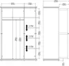 Armadio a 3 ante - Camera da letto bianca 60,5x138,8 cm Anteprima dell’immagine prodotto 7