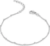 MATERIA Damen Armband Panzerkette mit Kugeln 1mm 925 Silber Produktbild-Vorschau 3