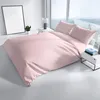 Mikrofaser Bettwäsche Set 135x200 cm Rosa Einfarbig mit Produktbild-Vorschau 2
