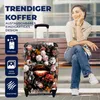 MuchoWow® Koffer Handgepäck Trolley Rollkoffer Kleine Produktbild-Vorschau 2