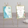 stojak podłogowy 2PCS Gold Iron Easel Art Display Ślubny Podgląd zdjęcia produktu 3