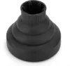 A black hair dryer diffuser attachment is shown against a white background. Voir les images du produit