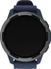 A close-up, front-facing studio shot of a blue smartwatch with a black screen. Náhľad obrázku produktu