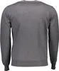Grauer Herrenpullover mit Rundhalsausschnitt und Logo, Produktbild-Vorschau 2