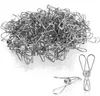 com-four® 100x Wäscheklammer aus Metall - langlebige Produktbild-Vorschau 1