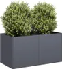 vidaXL Plantenbak, antraciet, 80x40x40 cm, koudgewalst Productafbeelding-voorbeeld 2