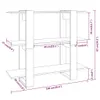 vidaXL Bücherregal/Raumteiler Hochglanz-Weiß 100x30x87 cm Produktbild-Vorschau 7