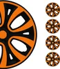 Coprimozzi da 16 pollici nero e arancione set di 4 Anteprima dell’immagine prodotto 1