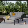 5-tlg. Gartenlounge Sitzgruppe Sonnenliege Set verzinkter Produktbild-Vorschau 3