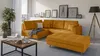S-STYLE MÖBEL - Ecksofa und Fußhocker mit Holzfüßen im Produktbild-Vorschau 1