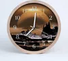 Holzuhr 30fi cm wanduhr - Berge Kunst Produktbild-Vorschau 1