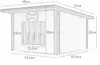 Hundehütte Outdoor 57cm Hundehaus Hundehöhle Hund Produktbild-Vorschau 2
