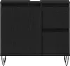vidaXL Waschbeckenschrank mit Tür Schwarz Eichen-Optik 65 x Produktbild-Vorschau 6