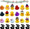A collection of decorative rubber ducks with various festive accessories. Produktbild-Vorschau