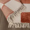Teppich Kariert - Blox Fringe Terracotta Weiß Produktbild-Vorschau 7