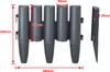A set of plastic garden edging stakes with dimensions indicated by red lines and text. Náhľad obrázku produktu