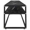 TV-Schrank Schwarz Marmor-Optik 220x40x40,5 cm Hartglas Produktbild-Vorschau 4