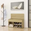 vidaXL Lavice na boty Sonoma dub 80x30x45 cm výrobek z Náhled obrázku produktu 2