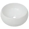 vidaXL Lavabo rotondo in Vetroceramica bianca 40 x 15 cm Anteprima dell’immagine prodotto 7