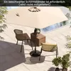 COSTWAY slnečník 230 cm, záhradný slnečník s kľukou a 6 Náhľad obrázku produktu 2