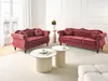 BELIANI 2-Sitzer Sofa Dunkelrot Gepolstert Gesteppt mit Produktbild-Vorschau 4