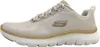 A side view of a beige Skechers sneaker. Voir les images du produit