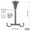 Gardinenstange Set Edelstahl Look Metall Ø 19mm zur Produktbild-Vorschau 2
