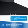 MPM MPM-60-OK-28 Wand-Kaminhaube 348 m³/h Shwarz 60cm Produktbild-Vorschau 2