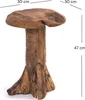 A wooden stool made from a tree trunk, with dimensions indicated. Náhľad obrázku produktu