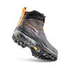 Wanderschuh TX Hike Mid Leather Gtx von La Sportiva in Schwarz mit orangefarbenen Akzenten und rutschfester Sohle. Anteprima dell’immagine prodotto