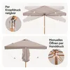 Sekey Balkonschirm Rechteckig Holzoptik 200×125 cm, Produktbild-Vorschau 2