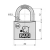 BASI - Vorhangschloss - SET - 24x VHS 630 - 20 mm - Produktbild-Vorschau 3