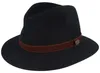 Borsalino feiner Hasenhaarhut Rustico Traveller mit Lederband in blau
