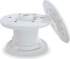 A white plastic pool inlet nozzle with a threaded base and a separate flange piece. Náhľad obrázku produktu
