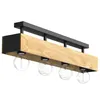 Lampa sufitowa drewniana belka 76 cm cztery szklane kule Podgląd zdjęcia produktu 3