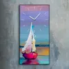 Küche Wohnzimmer Wand Leinwand Uhr Geräuschlos 30x60 Boot Produktbild-Vorschau 2